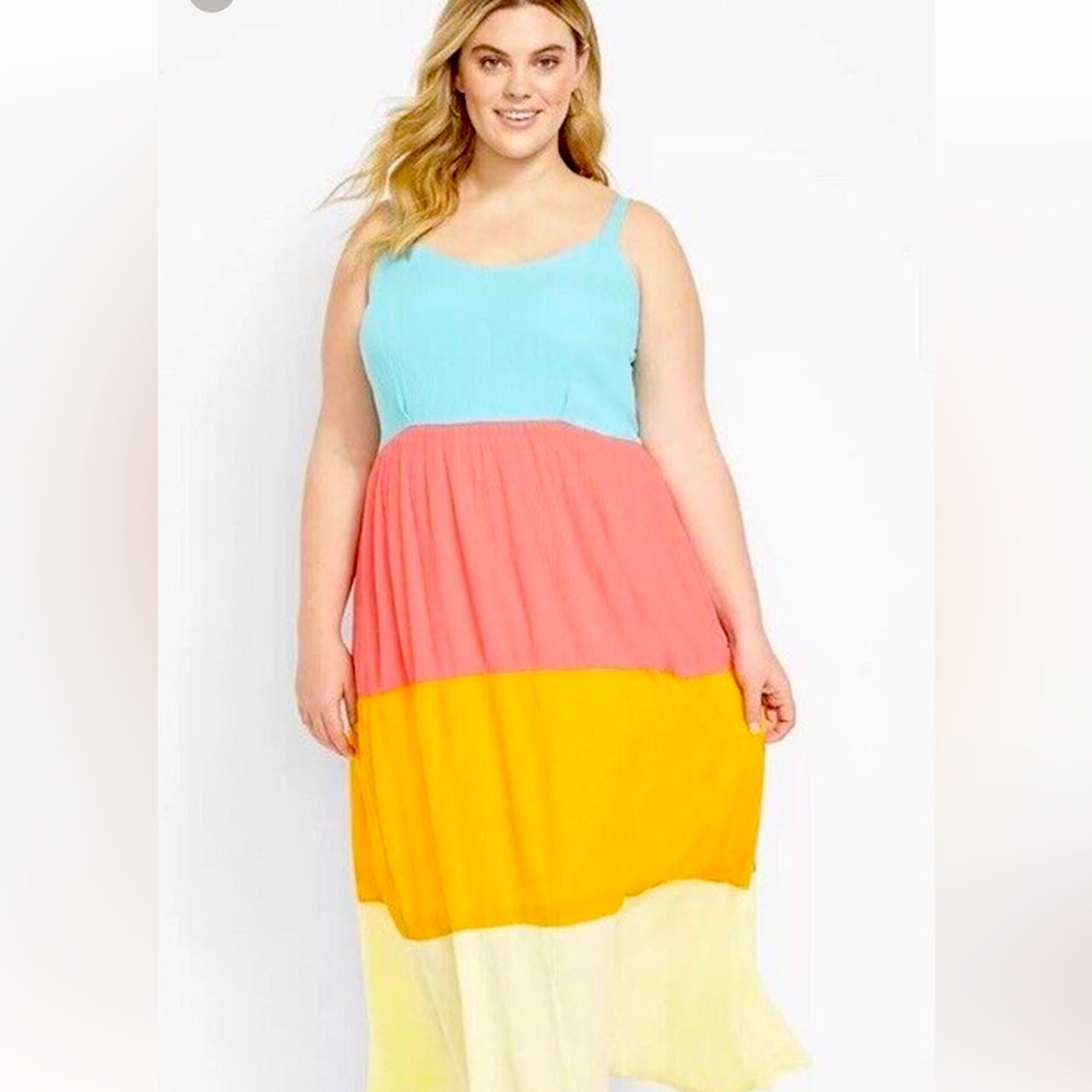 Like new!! Tiered lanebryant maxi dress